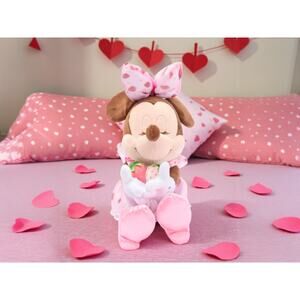 Minnie Mouse Strawberry Plush 10” Disney Store Japan Exclusive NWT